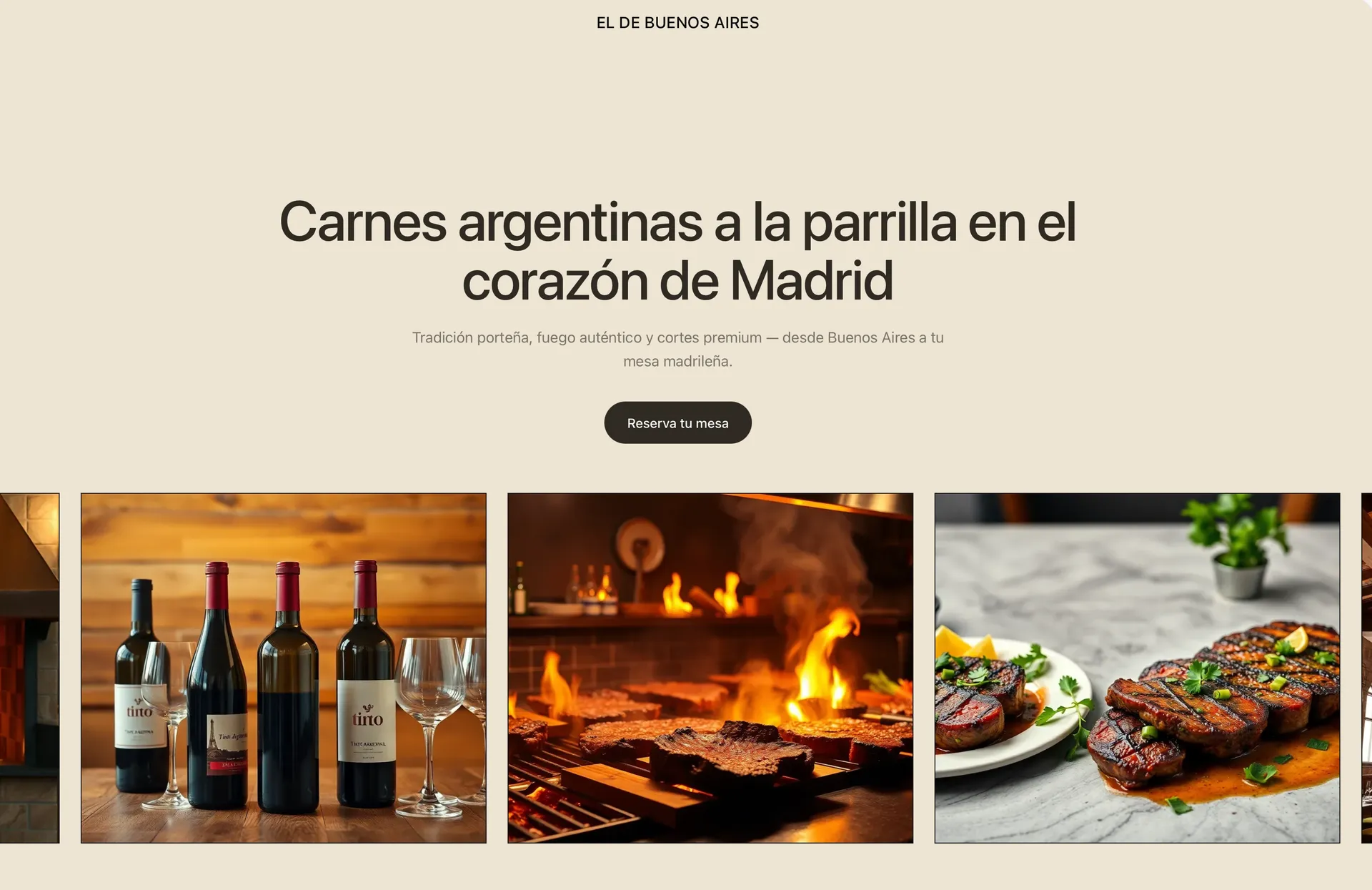 Pagina web de restaurante